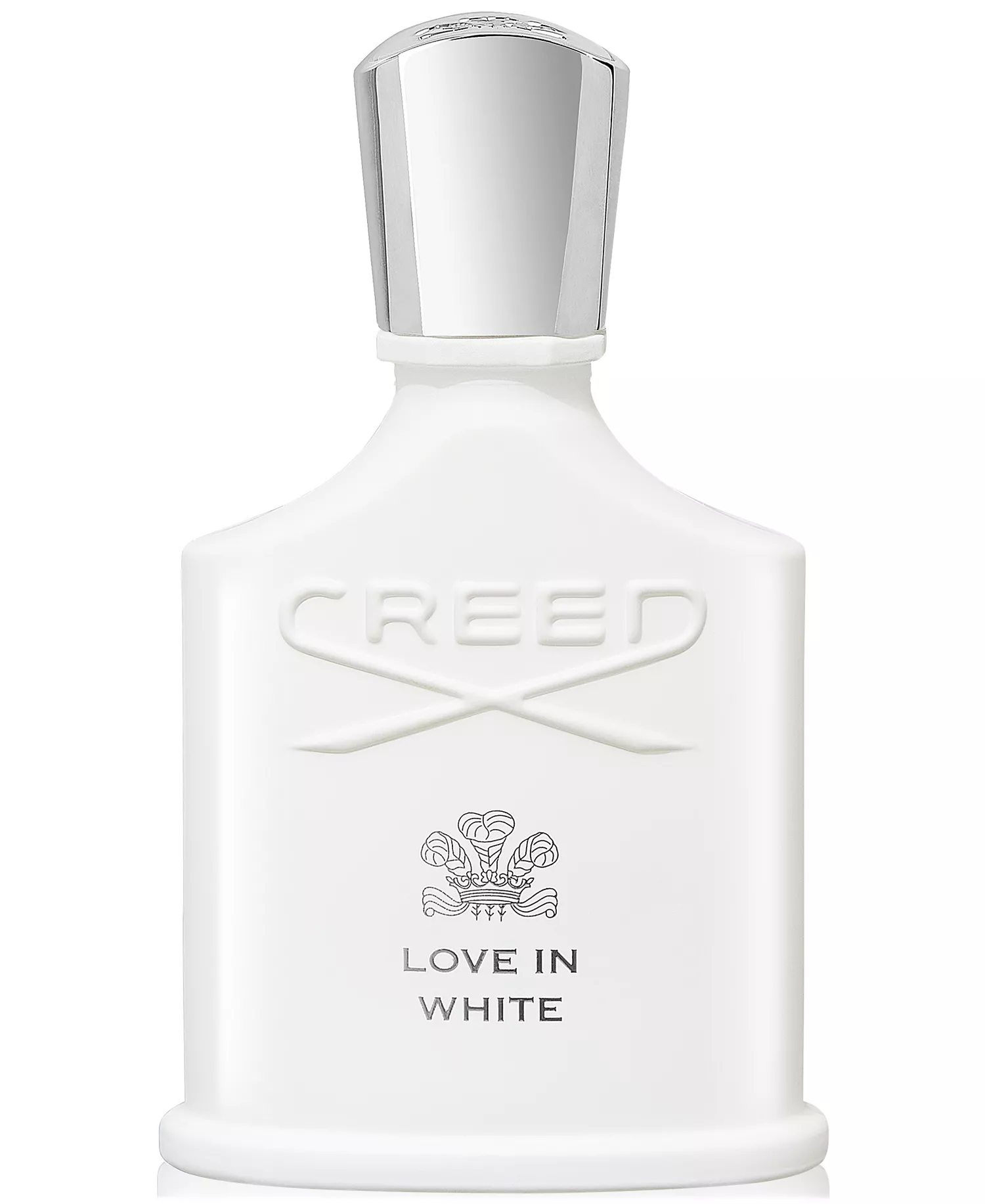 Creed Love in White perfume bottle, clear glass with a white cap