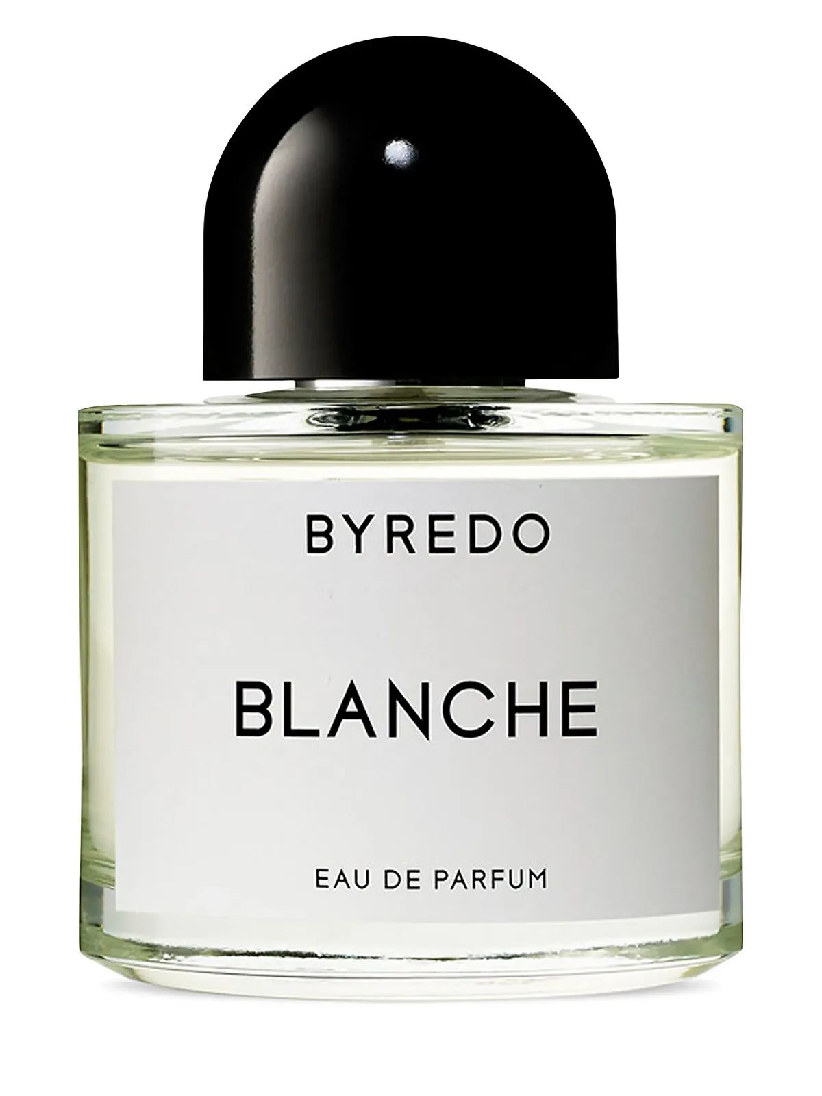 Byredo Blanche perfume in its minimal white and clear bottle